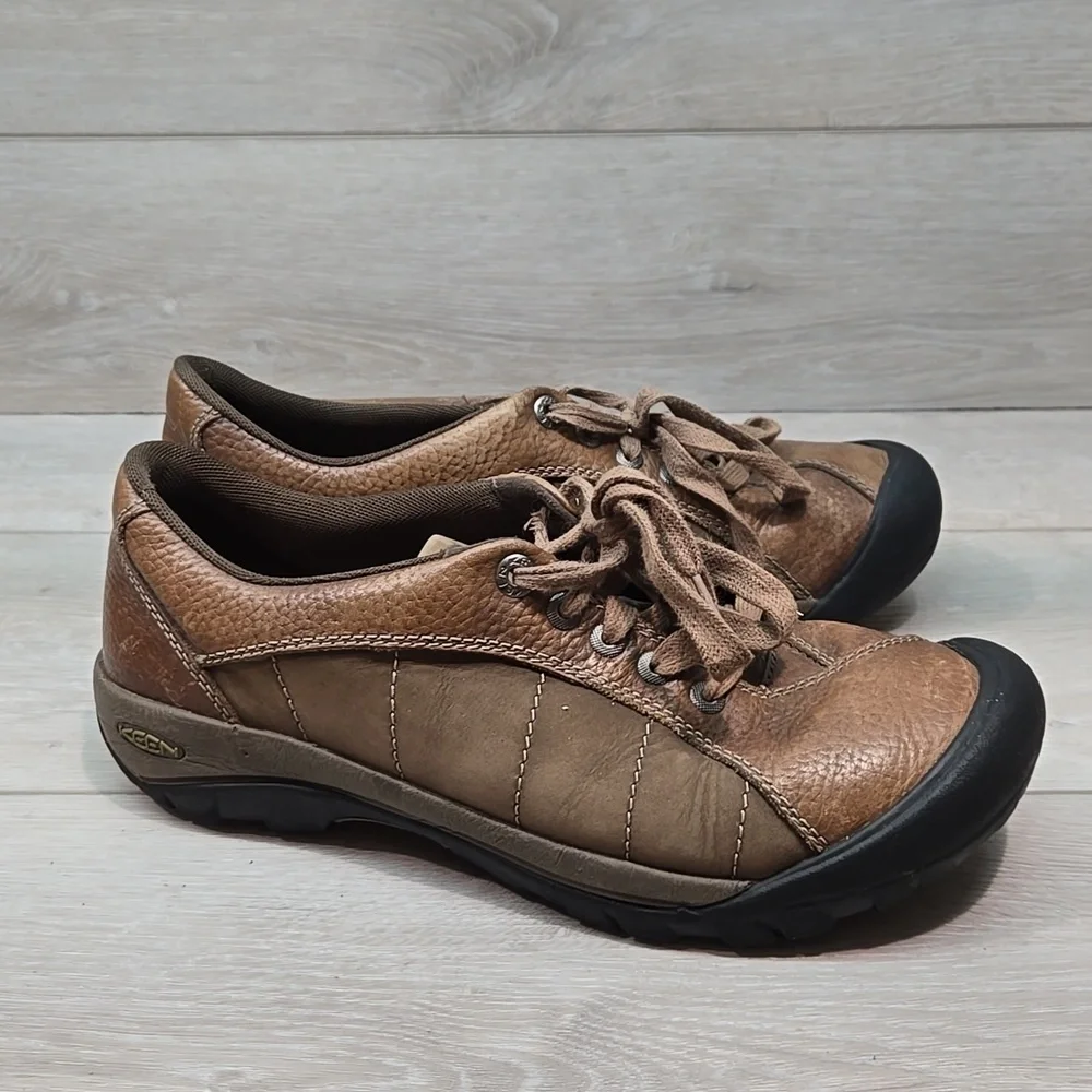 Keen Women Presidio Brown Leather Shoes Sneakers Boots Sz 9